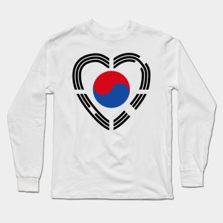 Korean Patriot Flag Series (Heart) Long Sleeve T-Shirt